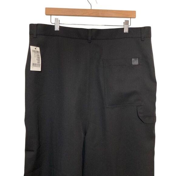 LOEWE Womens XXL High Waisted Tapered Zip Button Hem 100% Wool Trouser Pants NWT - Picture 3 of 14